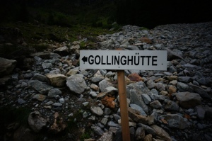 1. Etappe: Gollinghütte!